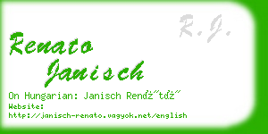 renato janisch business card